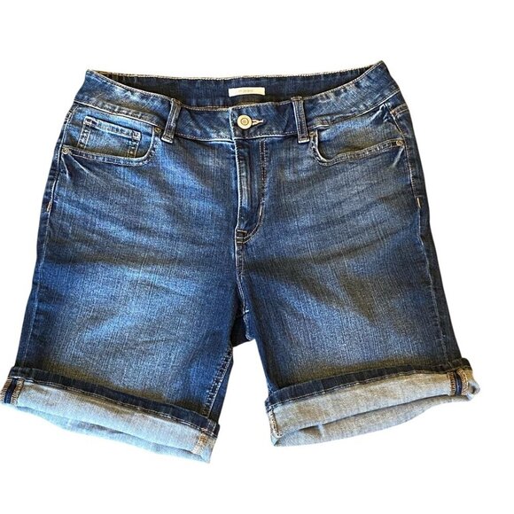 Maurices M Jeans Denim Bermuda Shorts Sz 12 (34x9") #162R - Picture 2 of 8